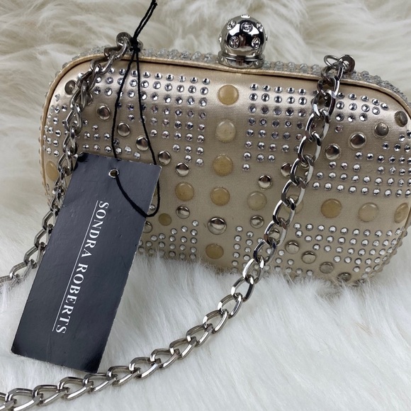 Sondra Roberts Handbags - SONDRA ROBERTS Rhinestone Stud cocktail Purse NWT